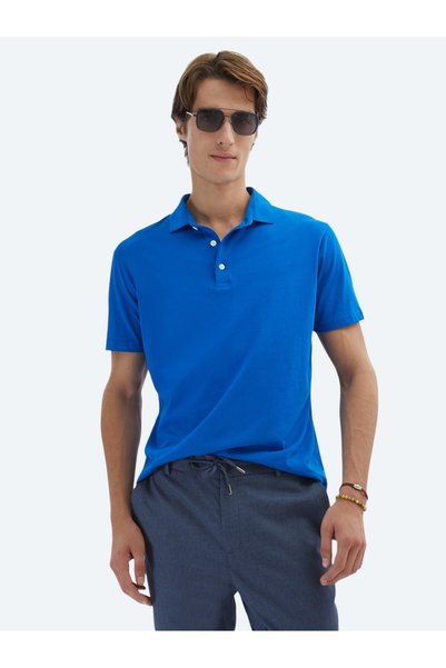 Kip Saks Düz Polo Yaka %100 Pamuk T-Shirt
