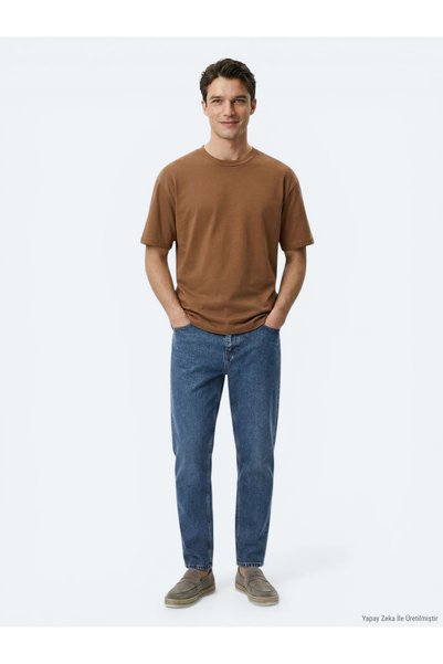 Kip Brown Plain 100% Cotton T-Shirt