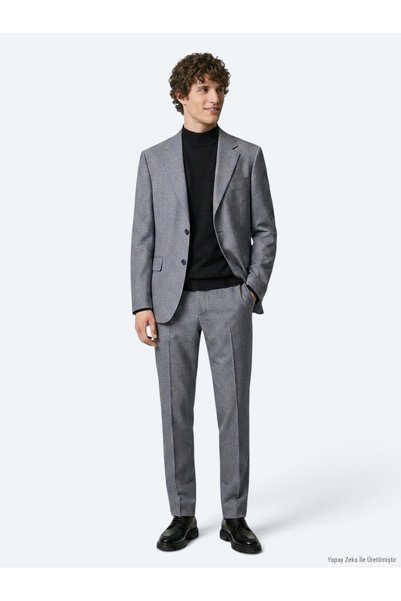 Kip Gray Plain Modern Fit Suit