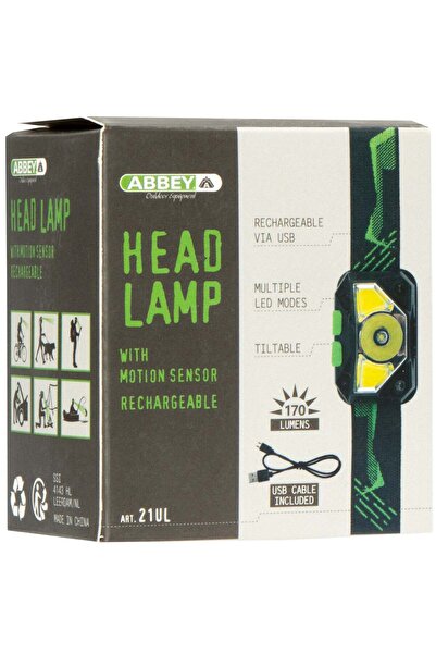 Avento Lampa de cap Avento, cu senzor de miscare