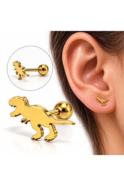 Karınca Piercing Dinozor Trex Kulak Piercing Tragus Helix Flat Conch Cerrahi ...