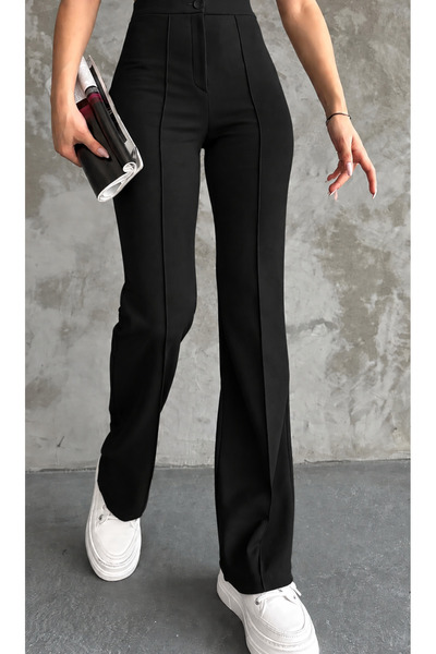 Wise&Go Store Women's High Waist Gathering Spanish Leg Palazzo Trousers