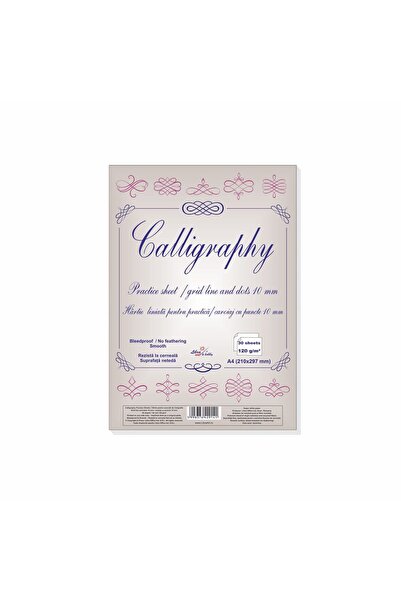 Libra Hartie caligrafie liniata caroiaj cu puncte 10 mm set 30 coli de 120g