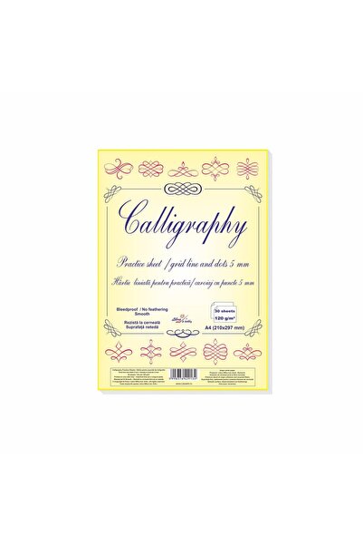 Libra Lined calligraphy paper with 5mm dots, set of 30 sheets of 120g