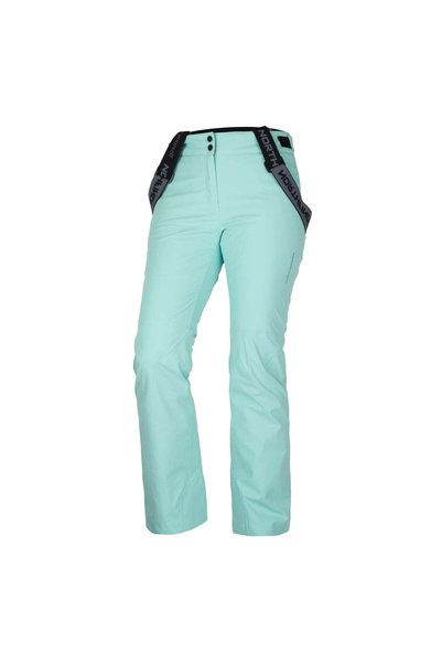 NORTHFINDER Pantaloni de schi comozi pentru femei cu bretele TAMERA verde des...