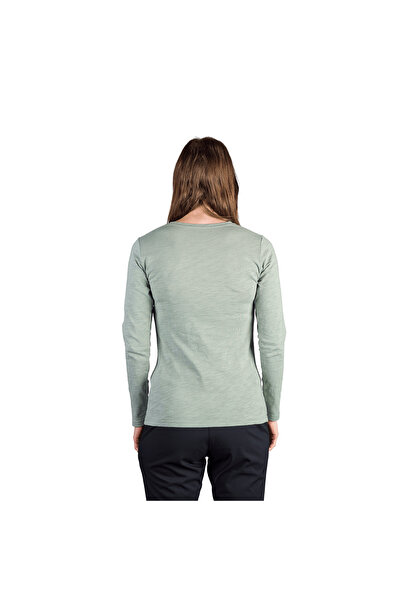 NORTHFINDER TR-6029OR tricou damă din bumbac slub IYANA verde deschis