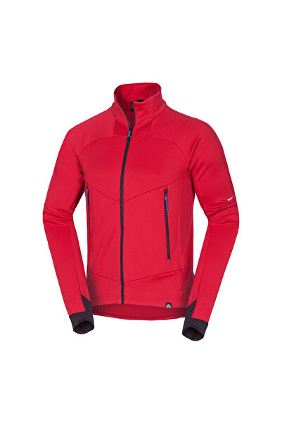 NORTHFINDER Hanorac fleece pentru drumeții bărbați - JACINTO, Rosu