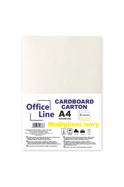 Libra Carton A4 texturat, 200gr Modigliani ivory top 20 coli