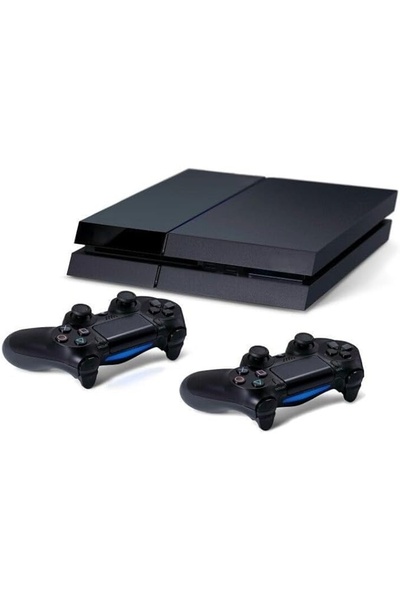 Playstation Ps4 (500Gb) Used - with Two Controllers + 50 Offline Games - Black