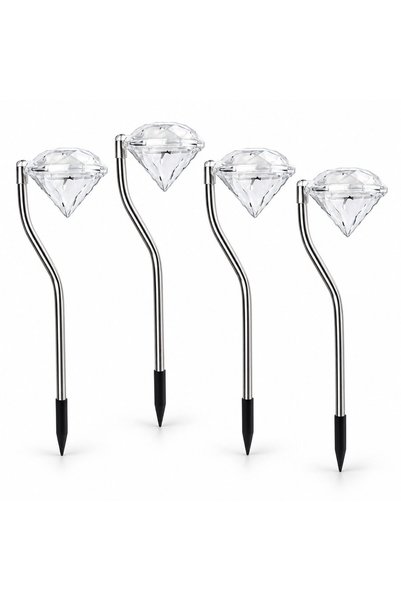 Flippy Lampă solară de grădină cu LED Diamond, înălțime 30 cm, 2V, ABS, 600mA...