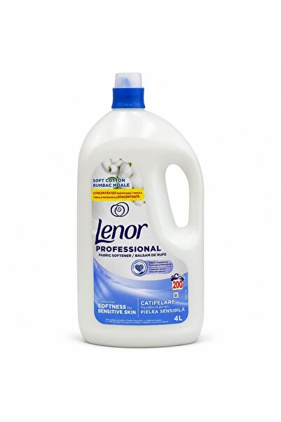 lenor Μαλακτικό ρούχων, Lenor, 4 L, Professional Soft Cotton, 200 πλύσεις