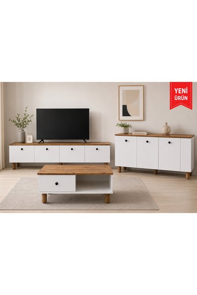 BY HS SE DESİNG MOBİLYA & TASARIM Moon Salon Takımı Konsol, Tv Ünitesi, Orta ...