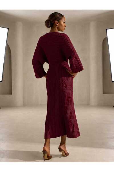liva triko Women's Knitwear Long Dress Bat Sleeve