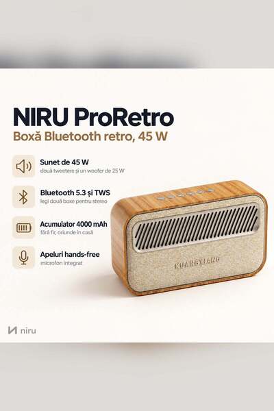 Niru Boxă Bluetooth retro 45 W – ProRetro