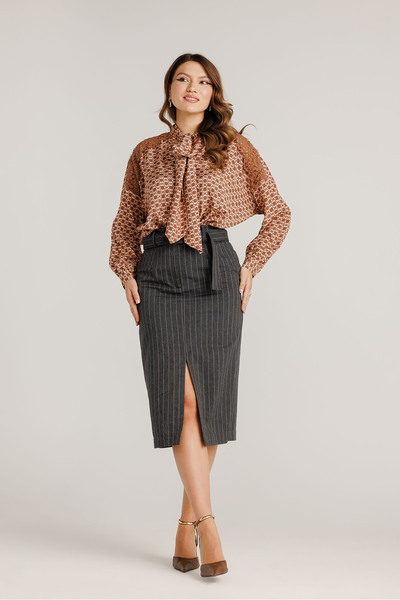 Dixie Cămașă elegantă cu imprimeu leopard