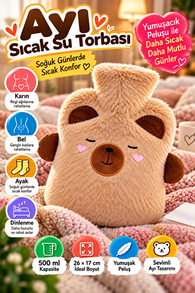 TOYFEST 2026 Plush Teddy Bear Hot Water Bag – Soft Cover Warmer & Gift Winter...