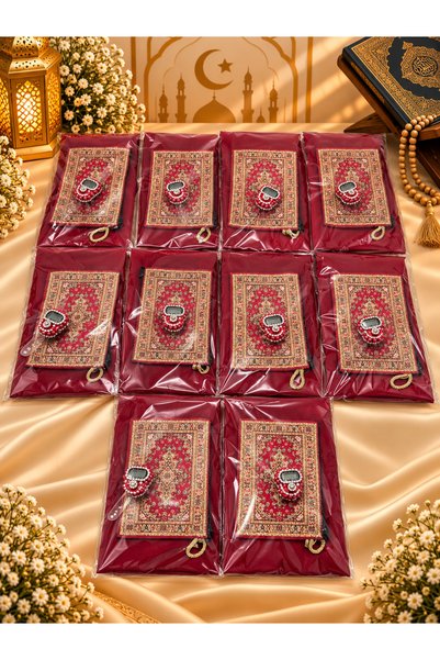 LenaToptan 10 pieces of maroon gift (dowry-mevleed-hajj-umra) gelatin flam co...