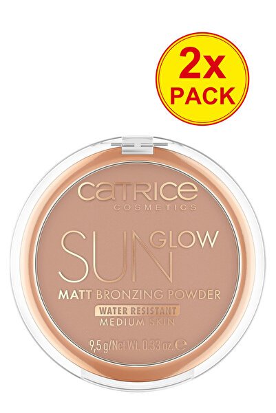 Catrice Pachet de 2x Pudră bronzantă mată Sun Glow, Nuanță bronz mediu
