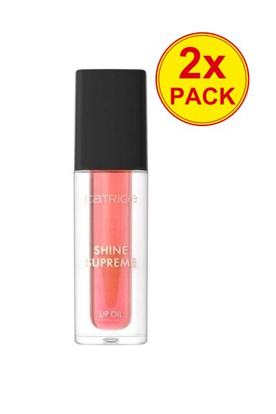 Catrice 2x Πακέτο Shine Supreme Έλαιο Χειλιών, Peach Please 020, Catrice, 4 ml