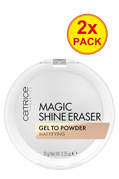 Catrice Pachet 2x Magic Shine Eraser Gel la pudră, Nr. 010, Transparent, mati...