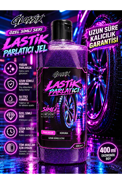 Gx Premium Lastik Parlatıcı Özel Simli Seri Jel