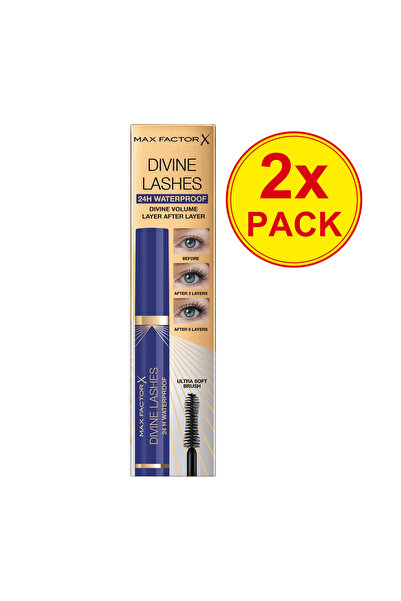 Max Factor 2x PACK Divine Lashes Waterproof Mascara Black