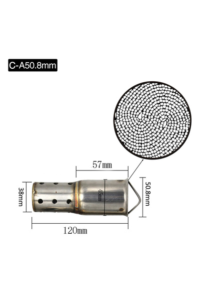 Choice3 C1 50.8mm 50.8mm 60mm Motorbike Universal Front Catalyst DB Killer Re...