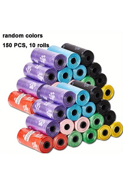 Choice 10 rolls-Mix colors Dog Poop Bag Plastic Dog Waste Bags Disposable For...
