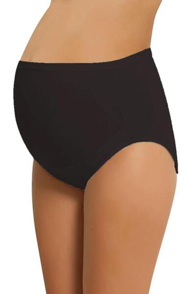 KOTA Women's Cotton and Flexible Black Maternity Panties 5011
