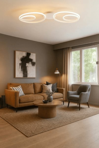 Elektroyou Lucca Modern Beyaz 2'Li Plafonyer Ultra Power Beyaz Ledli Avize