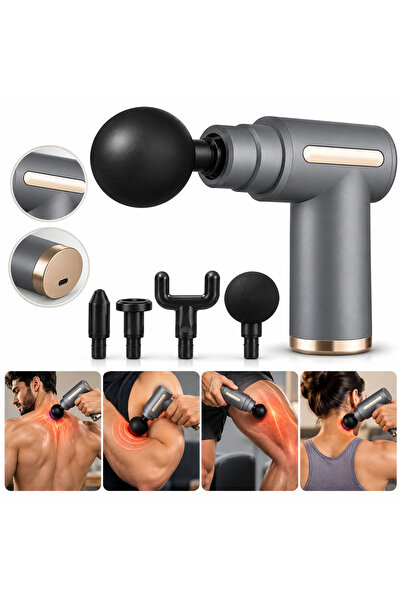 Primo Plus Portable Electric Muscle Massager with 4 Heads and Long-Lasting Ba...