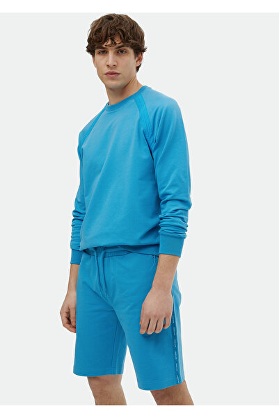 Ramsey Turquoise Crew Neck Plain Sweatshirt