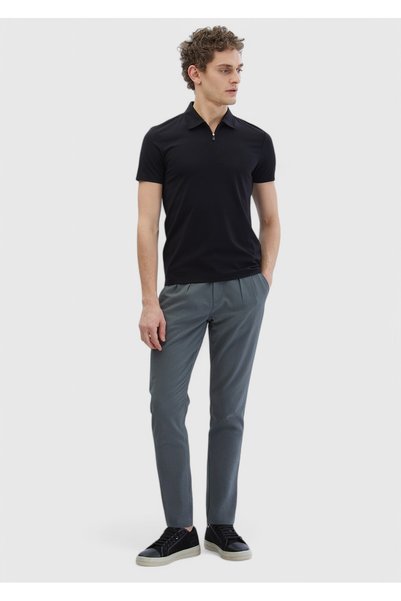 Ramsey Χακί ριγέ υφαντό παντελόνι Jogging Fit Casual