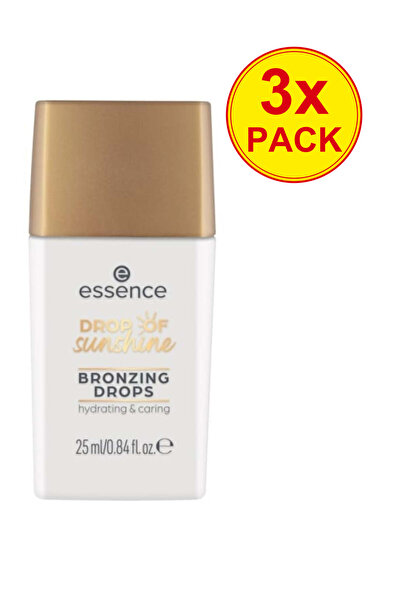 Essence Pachet de 3 Picături de Soare, Picături Bronzante, Esență, 25 ml