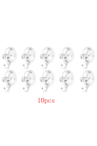 Choice 45mm 10pcs 10pcs Suction Cup Hooks, Clear Reusable Heavy Duty Vacuum S...