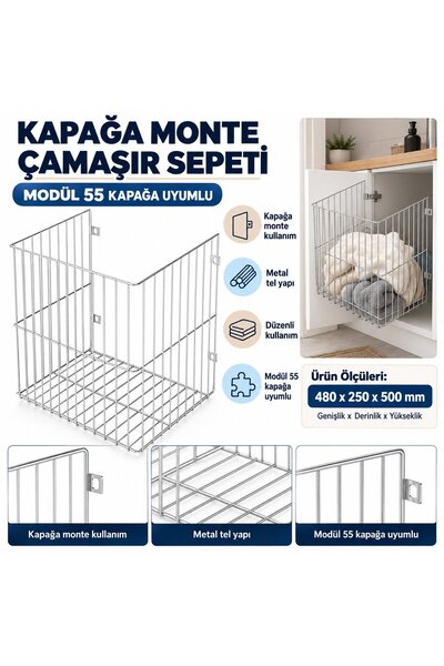 FREKANS Kapağa Monte Camasır Sepetı Modul 55