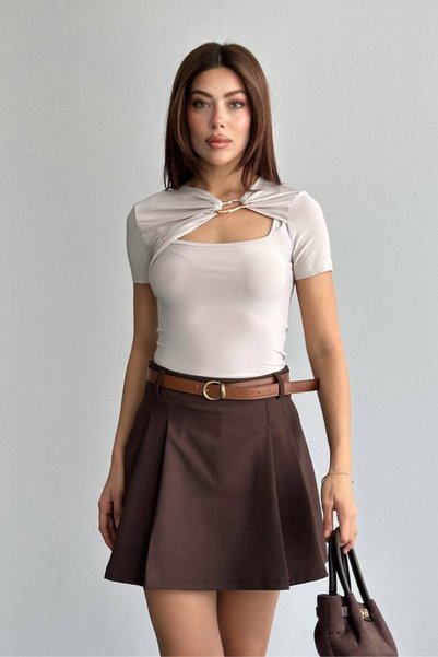 Shopping Shop Bluza sa niskim ovratnikom i kopčom TAS