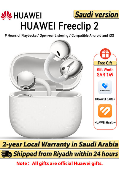 Huawei FreeClip 2 Wireless Earphones, Bluetooth Earbuds, 38 Hours Long Batter...