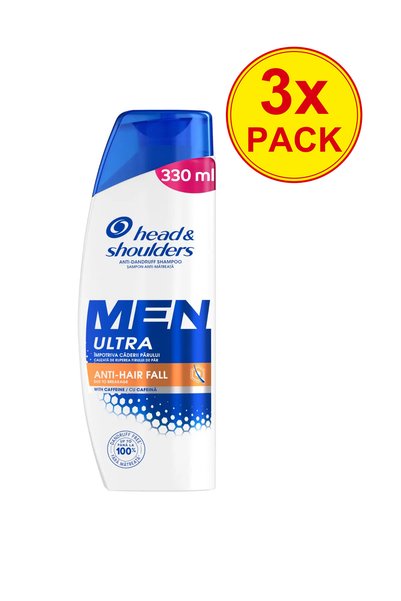 Head & Shoulders Pachet 3x Șampon Ultra Anti-Mătreață pentru Bărbați cu Cofei...