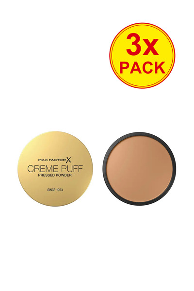 Max Factor Pachet de 3 pudră compactă cu finisaj mat CREME PUFF # 13 nou bej ...