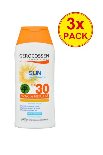 GEROCOSSEN 3x Συσκευασία Αντηλιακό γαλάκτωμα SPF30, 200 ml