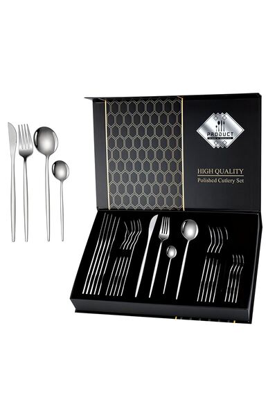 Chavin Set de cuțite cu lingură și furculiță din oțel 410, 24 piese, cin518by