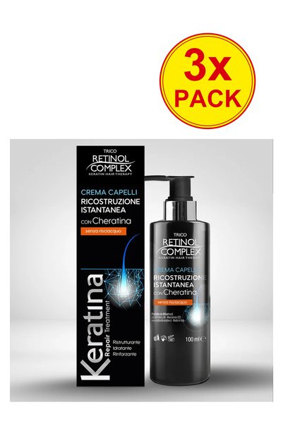 Retinol Complex 3x Πακέτο Κρέμα Άμεσης Επανόρθωσης με Κερατίνη - 100 ml