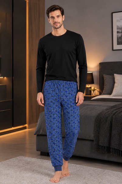 Pi Giyim Men's Winter Pajamas Raised Comfortable Soft Mesh Thick Underwear Sl...