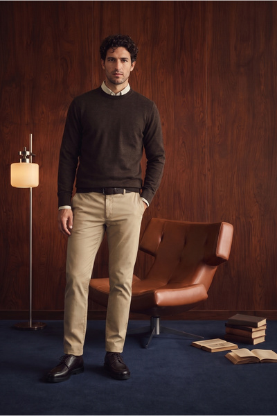 Kiğılı Regular Fit Standard Cut Side Pocket Canvas / Chino Trousers