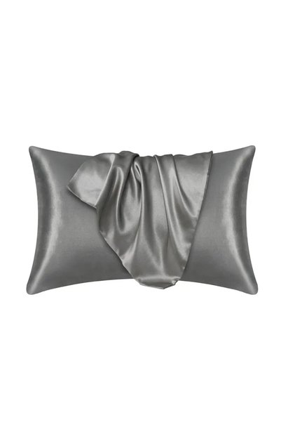 Choice11 غطاء وسادة من الحرير الطبيعي 100٪ مقاس 51×66 سم باللون الرمادي لحماي...