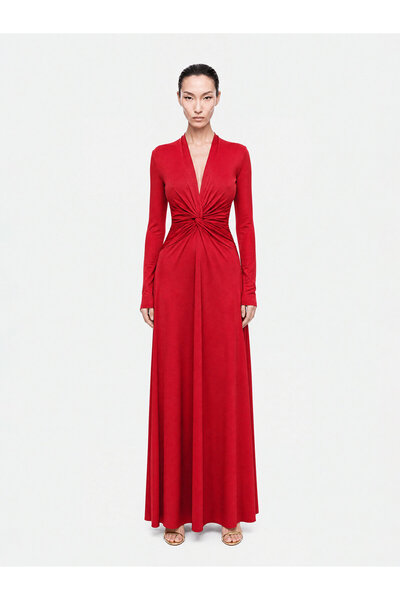 Nocturne Drapeli Maxi Elbise