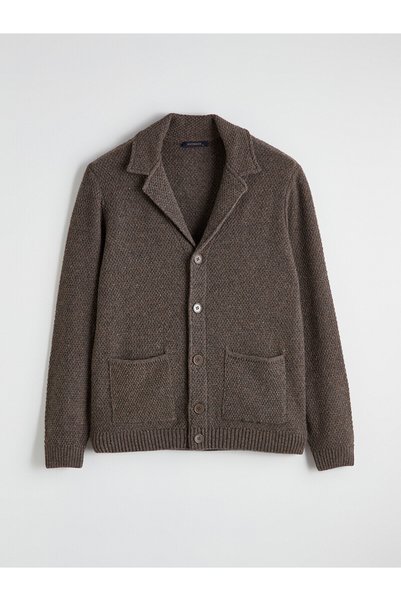 LC Waikiki Vizyon New Season Standard Fit Wool Blend Men's Knitwear Cardigan