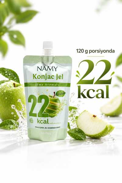 Namy Konjac Jöle Yeşil Elma Aromalı Düşük Kalorili Atıştırmalık 120g