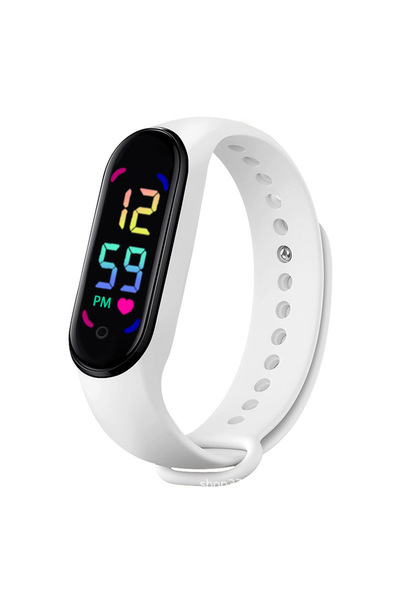 Choice سوار جديد أبيض طارد للبعوض مع شاشة LED لعرض الوقت، ساعة يمكن ارتداؤها،...